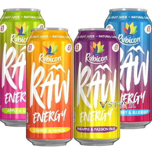 Rubicon raw energy - raw, raspberry