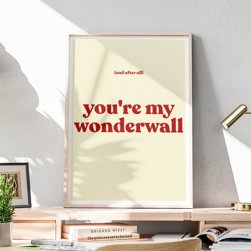 Oasis wonderwall poster - wonderwall, print