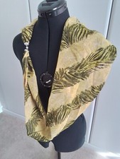 Genuine SCARFLACE by Moira C Green Animal & Lace Sheer PRINT  w Leaflet BNWOT