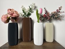 3D Printed Vase - Tall Ribbed