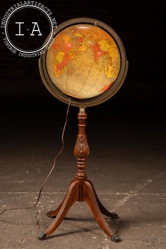 Vintage lighted library globe - vintage,