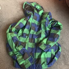 Vans Jacket Plaid Hooded Parka Full Zip Nylon Ski Snowboarding Jacket Men small