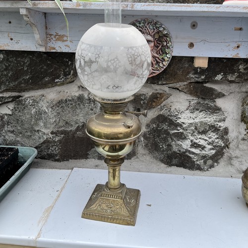 Brass oil lamp vintage - oil,