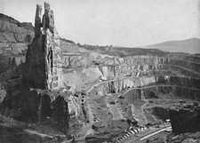 Penrhyn Slate Quarries circa 1896 Historic Print Old Photo
