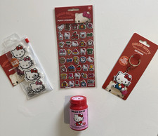 Hello Kitty Stationary Rubber Stickers Keyring Chewing Gum Xmas Gift BNWT