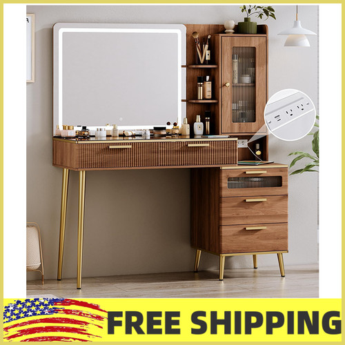 Vanity desk with led - 🔝vanity,