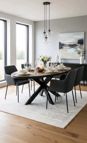Contemporary oval dining - contemporary,