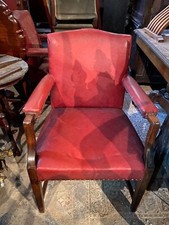 Set of 4 Mid Century Gimson and Slater Chairs Straight Desk 1956 Red AF61 USAF