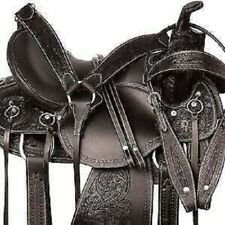 Western  Leather Saddle 14 to 18 " with Free Ship
