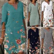 Womens V Neck Floral Short