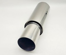 Clamp-On 4" Jap Style 2.5" Inlet Performance Back Box Exhaust Sports Universal