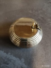 Brass Beehive Style Pocket Travel Ashtray Mid Century Vintage