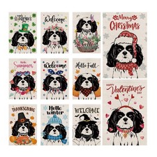 Seasonal Garden Flags Shih Tzu