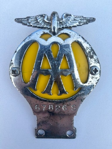 1930 motorcycle badge - aa,