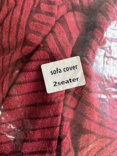 Red Maroon Striped 2seater Sofa Cover NEW
