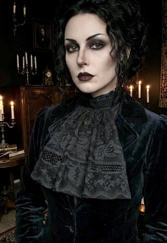 Jabot cravat black lace - jabot,