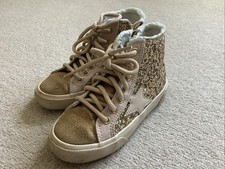 Girls Next Gold Glittery Party Shoes/Boots Infant Size 9