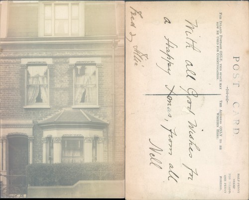 Victorian house with damaged