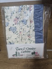 Vintage Town & Country Frilled Curtain Valance, To Fit 66" Curtains 130" Wide