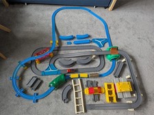 Tomy plarail road and train track with 1 loco and 1 truck