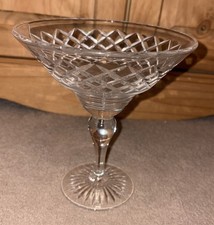 Vintage Crystal Cut Glass Compote Bowl