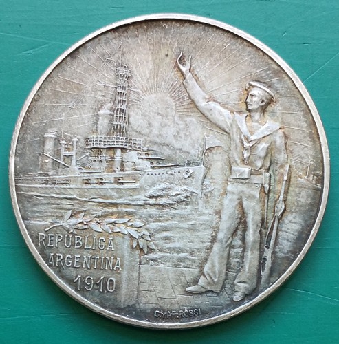 1910 argentina silver naval - silver,