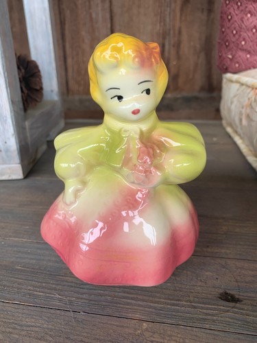 Vtg hull planter blonde flower - planter,