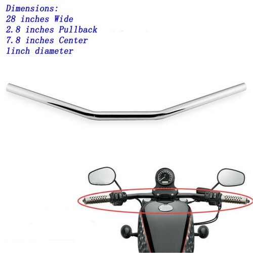 Chrome 25mm motorcycle drag - 1",
