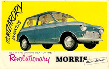 Morris Mini Minor Saloon Mk1 1959-1960 UK Market Factory Issued Postcard Unused