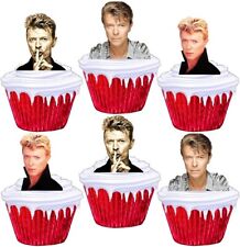 David Bowie Stand Up Cup Cake Toppers Edible Birthday Party Decorations