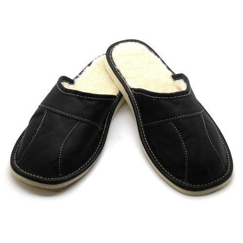 Mens sheepskin slippers mule - sheepskin,