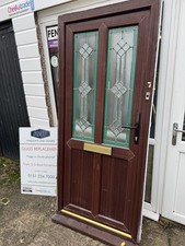 Used Rosewood On White UPVC Door