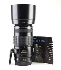 Canon EF 70-300mm Image Stabilizer IS USM F4-5.6 Zoom Lens EOS DSLR F&R Caps