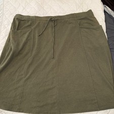 J Jill Skirt XL Olive Green