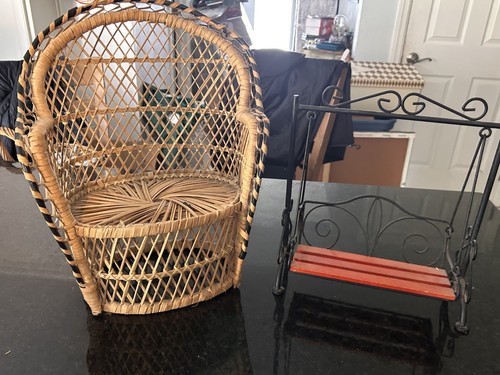 Vintage doll chairs lot wicker - vintage,