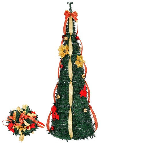6ft fully decorated pre - 6ft, pre-lit