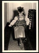 Photograph little girl with her scooter Hausser Rolletta 