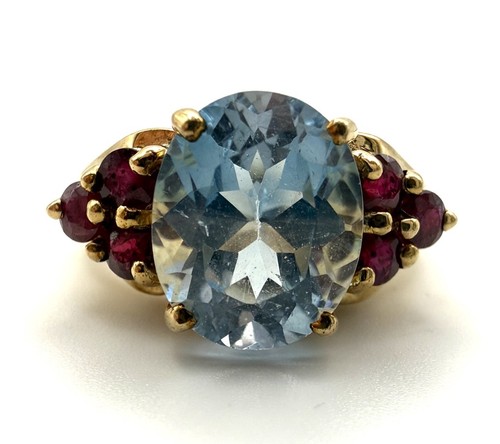 9ct gold topaz - gold, ring