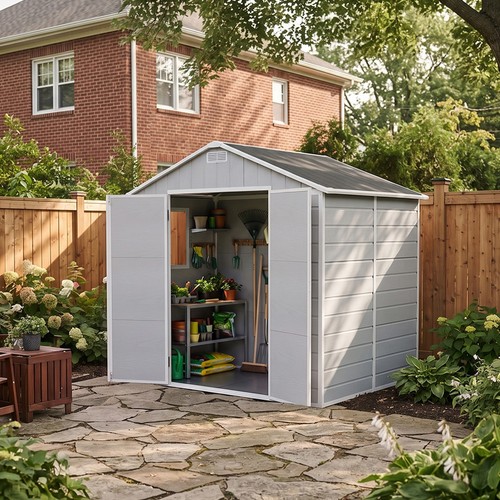 8x4ft metal garden shed - shed, large