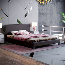 SALE Faux Leather Double Bed