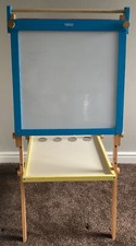 Tidlo - Adjustable Wooden Double Sided Easel Whiteboard - Blackboard - Painting