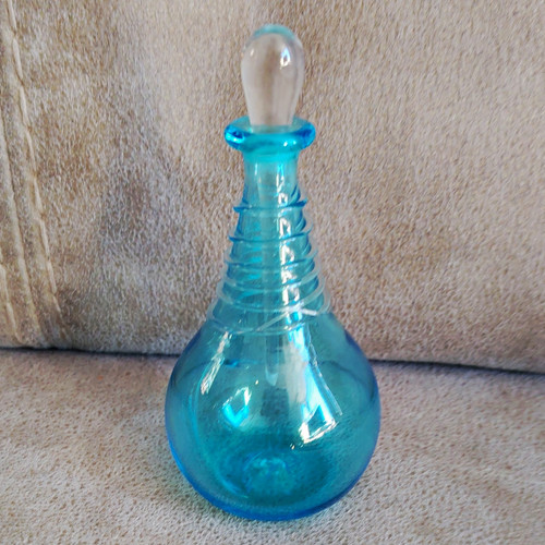 Decorative blue glass crystal - blue, glass/crystal