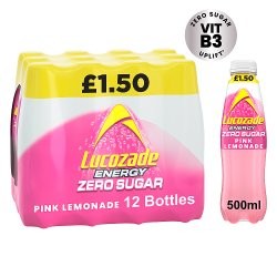 Lucozade zero sugar - lucozade, pink