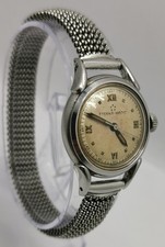 Vtg 1940s Eterna Matic Automatic 25mm Ladies Watch Cal 1198 Tessuflex Bracelet