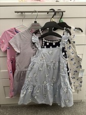 Girls Summer Bundle 2-3 Dresses X5 Frozen M&S  spotty