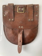 WW1 Leather Cavalry Military Horse Shoe or Ammunition Pouch J&A Hillman 1918
