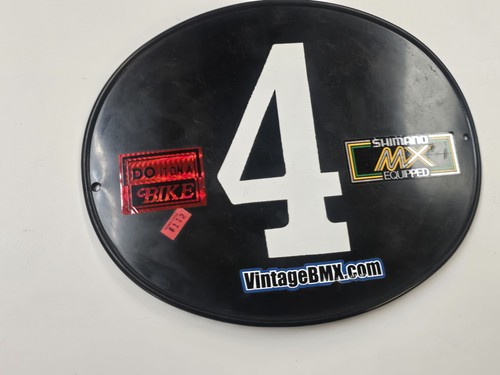 1970s vintage bmx number plate - 1970s,