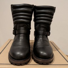 Ash Half Boot Speed Biker Boots in Destroyer Nappa Black Size 38 Brand New Boxed