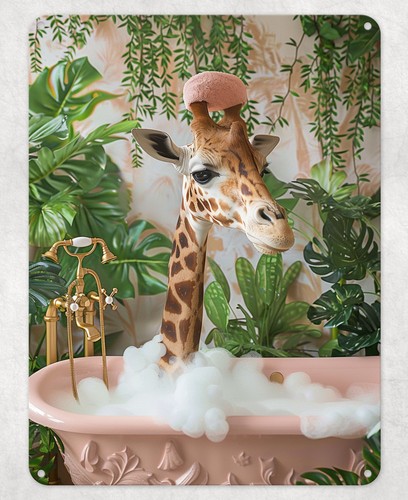 Giraffe bath tub bubbles - in,