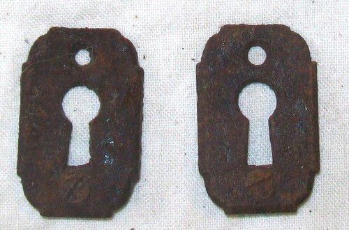 Antique door keyhole - 2, plates